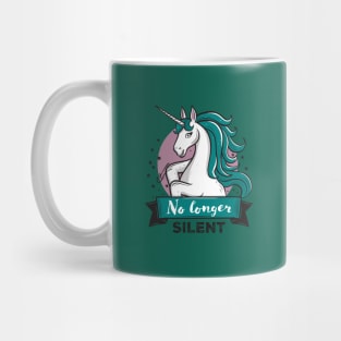 No Longer Silent, Unicorn, Sexual Assault Awareness Month Mug